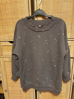 FP Movement by free people
Paint-Splatter Dark Grey Crewneck Sweatshirt